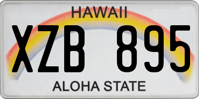 HI license plate XZB895
