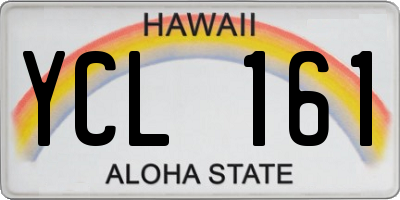 HI license plate YCL161