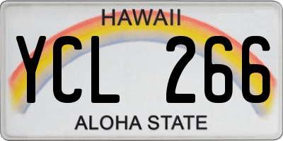 HI license plate YCL266