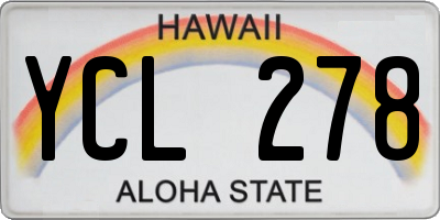 HI license plate YCL278