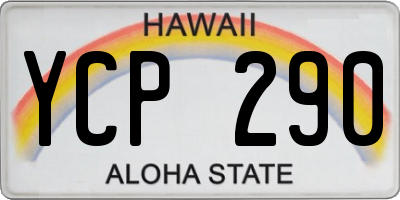 HI license plate YCP290