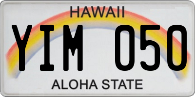 HI license plate YIM050