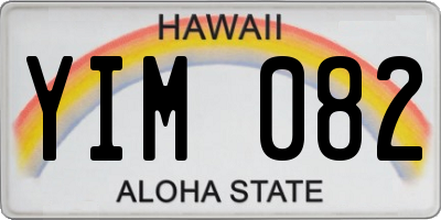 HI license plate YIM082