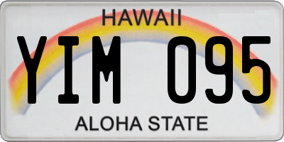 HI license plate YIM095