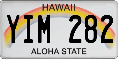 HI license plate YIM282