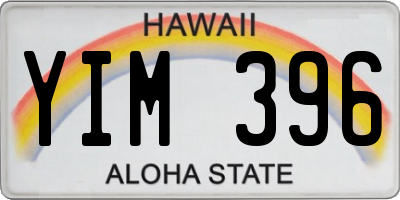 HI license plate YIM396