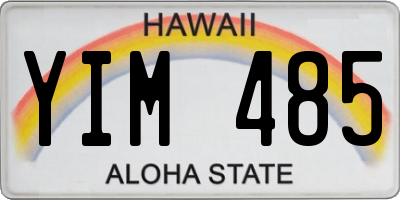 HI license plate YIM485