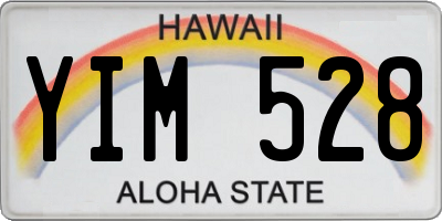 HI license plate YIM528