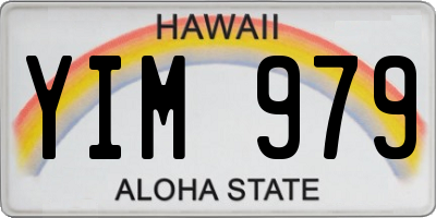 HI license plate YIM979