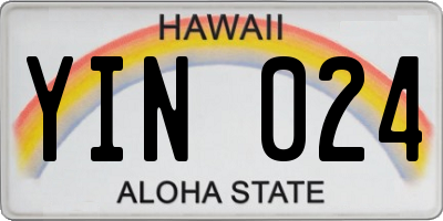 HI license plate YIN024