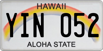 HI license plate YIN052