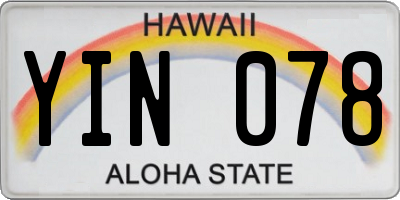 HI license plate YIN078