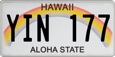HI license plate YIN177