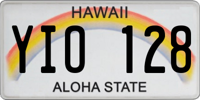 HI license plate YIO128