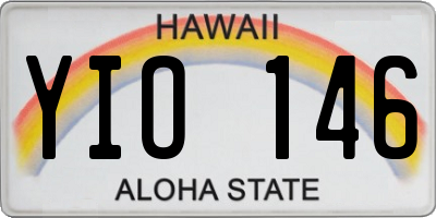 HI license plate YIO146
