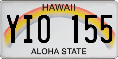 HI license plate YIO155