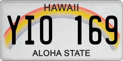 HI license plate YIO169