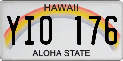 HI license plate YIO176