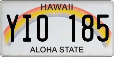 HI license plate YIO185