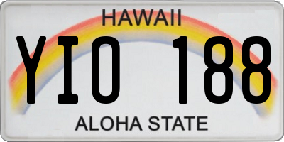 HI license plate YIO188