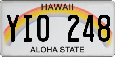 HI license plate YIO248