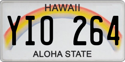 HI license plate YIO264