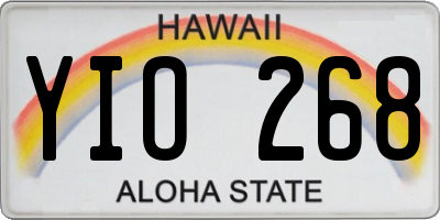 HI license plate YIO268