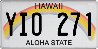 HI license plate YIO271