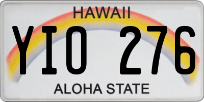 HI license plate YIO276