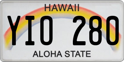 HI license plate YIO280