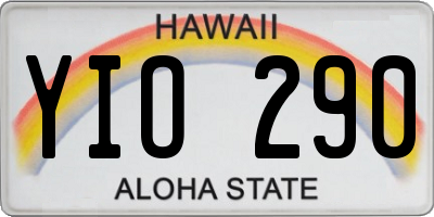 HI license plate YIO290