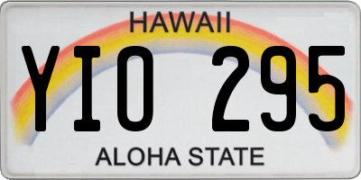 HI license plate YIO295