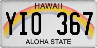 HI license plate YIO367