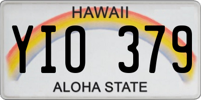 HI license plate YIO379
