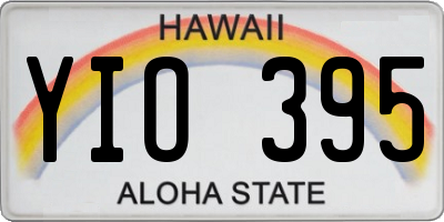HI license plate YIO395