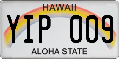 HI license plate YIP009