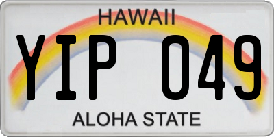 HI license plate YIP049