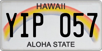 HI license plate YIP057