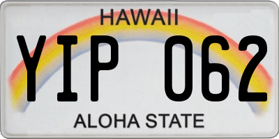 HI license plate YIP062