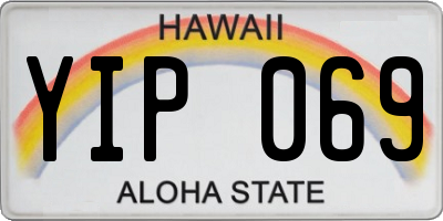 HI license plate YIP069