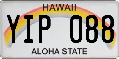 HI license plate YIP088