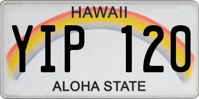 HI license plate YIP120