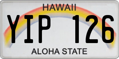 HI license plate YIP126