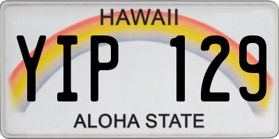 HI license plate YIP129