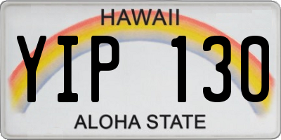 HI license plate YIP130