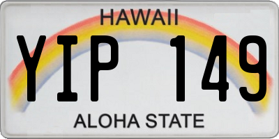 HI license plate YIP149