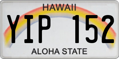HI license plate YIP152