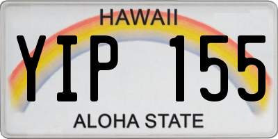 HI license plate YIP155