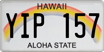 HI license plate YIP157