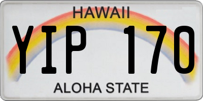 HI license plate YIP170